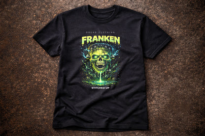 Frankenstein Skull Unisex Toxic Gothic Horror Graphic T-Shirt Monster Dark Tee