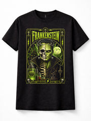 Frankenstein Monster Gothic Horror Laboratory Lightning Halloween Unisex T-Shirt