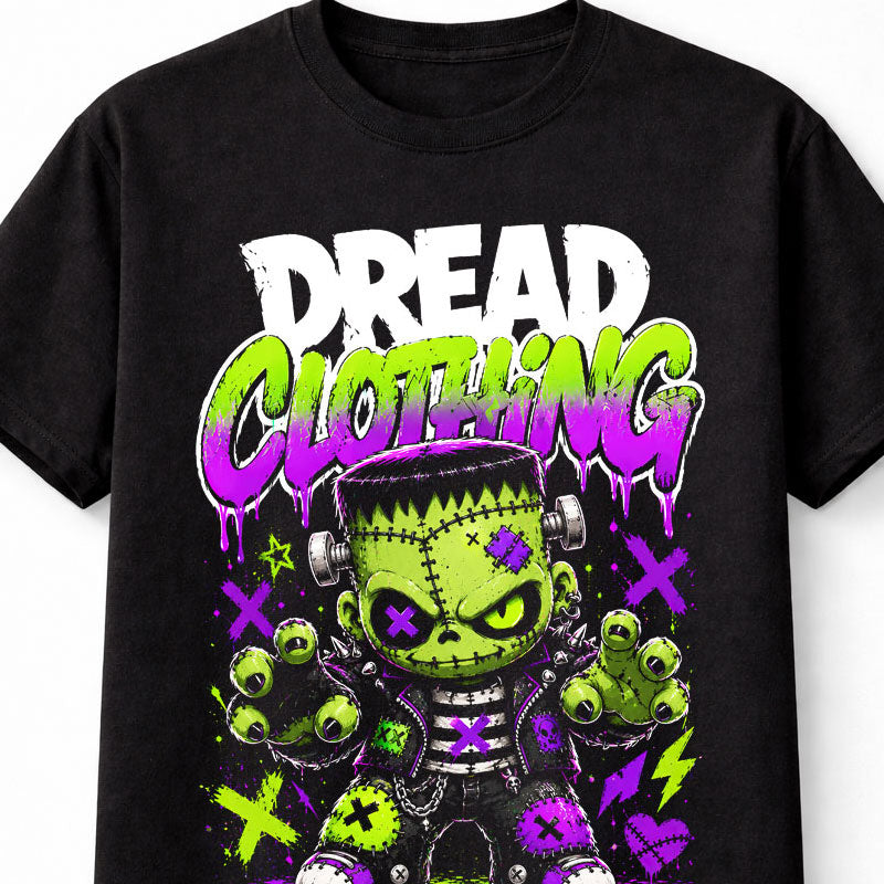 Frankenstein Monster Horror Gothic Punk Neon Graphic Unisex T-Shirt