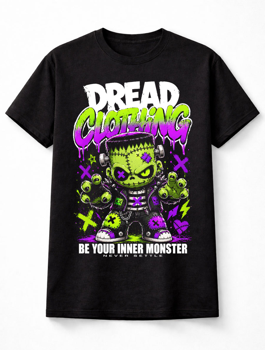 Frankenstein Monster Horror Gothic Punk Neon Graphic Unisex T-Shirt