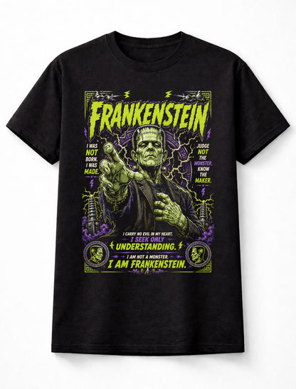 Frankenstein Monster Classic Horror Gothic Graphic Unisex T-Shirt