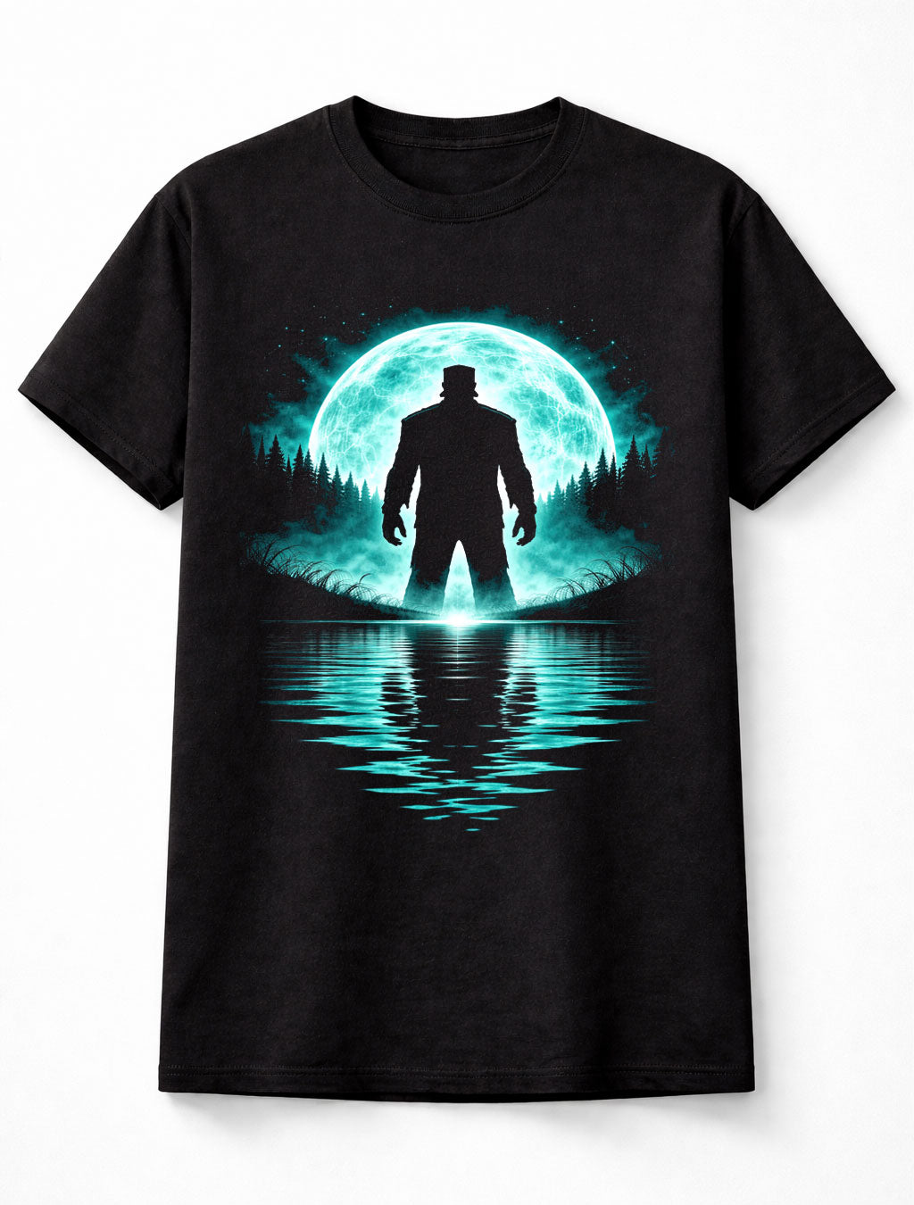 Frankenstein Monster Moon Horror Gothic Halloween Unisex T-Shirt