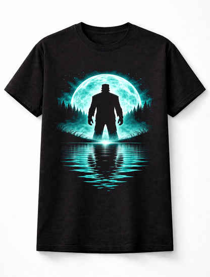 Frankenstein Monster Moon Horror Gothic Halloween Unisex T-Shirt