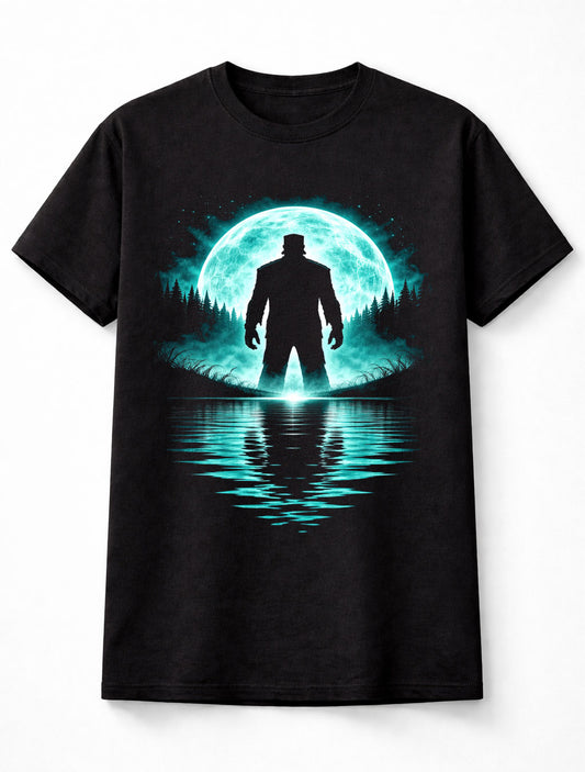 Frankenstein Monster Moon Horror Gothic Halloween Unisex T-Shirt