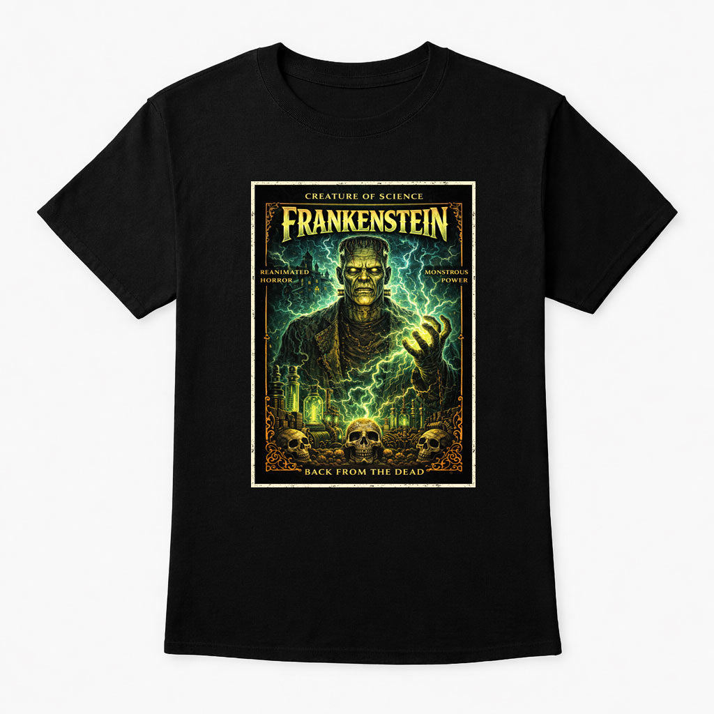 Frankenstein Lab Unisex T-Shirt Gothic Classic Monster Horror Tee