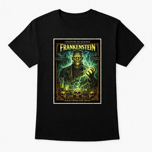 Frankenstein Lab Unisex T-Shirt Gothic Classic Monster Horror Tee