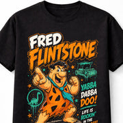 Fred Flintstone Yabba Dabba Doo Cartoon Retro Graphic Unisex T-Shirt