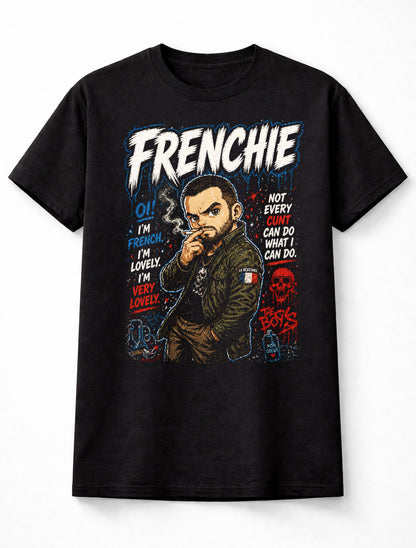 Frenchie The Boys Dark Superhero Graphic Tee Anti Hero TV Show Unisex Adults & Kids T-Shirt
