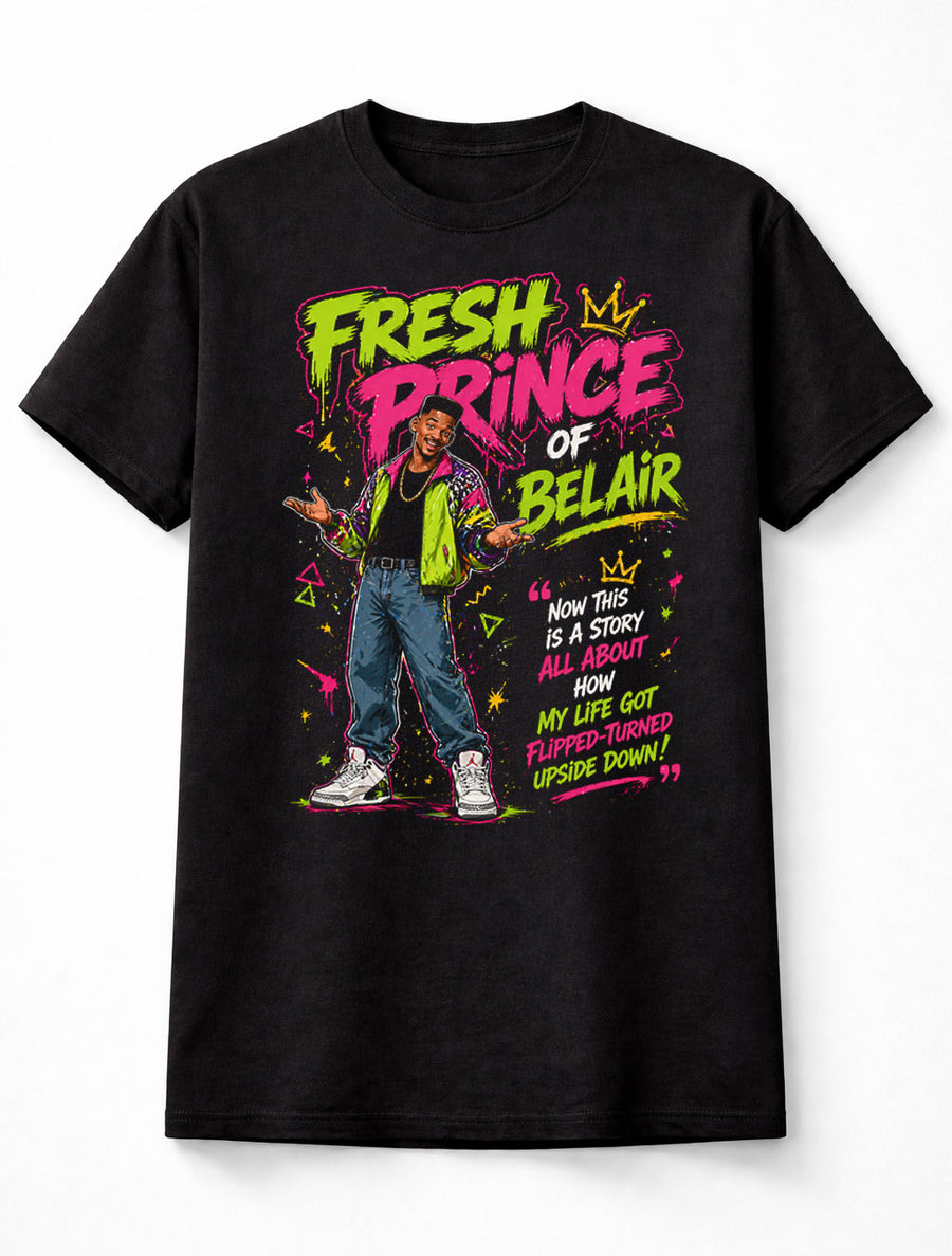 Fresh Prince of Bel-Air Will Smith 90s Retro Graphic Tee Sitcom TV Show Shirt Unisex Adults & Kids T-Shirt