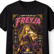 Freyja Norse Mythology Viking Goddess Raven Graphic Unisex T-Shirt