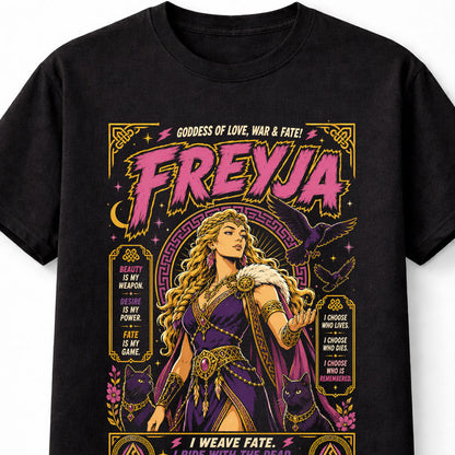 Freyja Norse Mythology Viking Goddess Raven Graphic Unisex T-Shirt