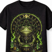Frog Witchcraft Occult Pagan Magic Gothic Black Unisex T-Shirt