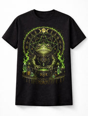 Frog Witchcraft Occult Pagan Magic Gothic Black Unisex T-Shirt