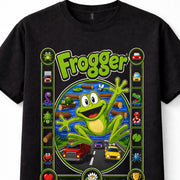 Frogger Classic Arcade Retro Video Game Frog Gaming Graphic Unisex T-Shirt
