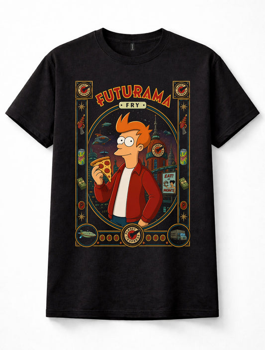 Futurama Fry Sci-Fi Cartoon Graphic Tee Unisex T-Shirt