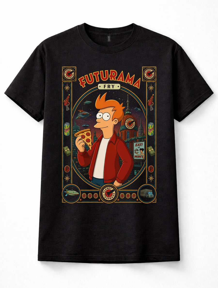 Futurama Fry Sci-Fi Cartoon Graphic Tee Unisex T-Shirt