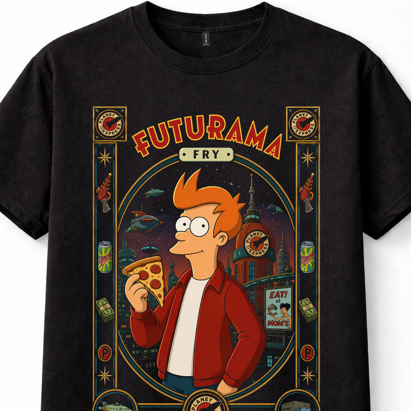 Futurama Fry Sci-Fi Cartoon Graphic Tee Unisex T-Shirt