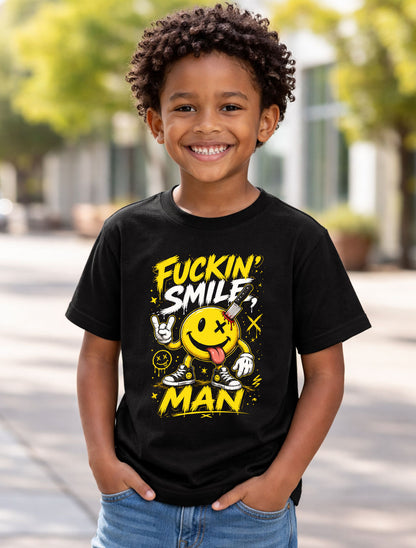 Funny Smiley Face Emoji Knife Smile Humor Edgy Cartoon Grunge Unisex T-Shirt