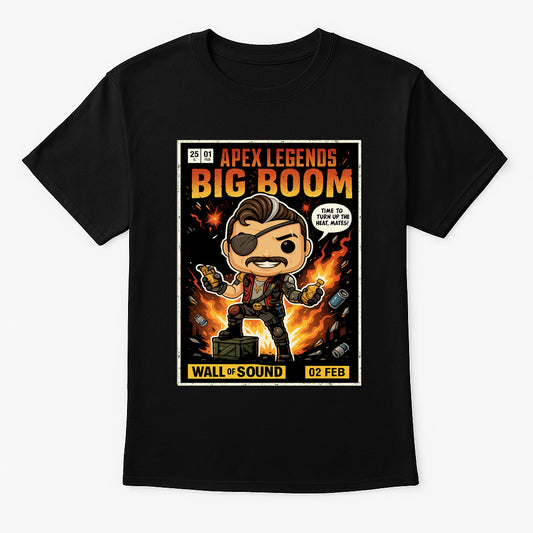 Apex Fuse Retro Gaming Unisex T-Shirt Apex Legends Character Graphic Tee