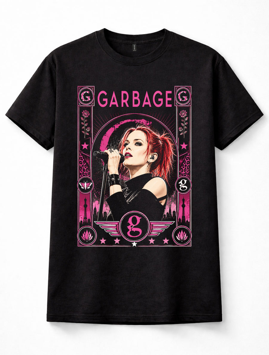 Garbage Shirley Manson Alternative Rock Band Music Black Unisex T-Shirt