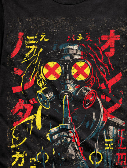 Gas Mask Japanese Cyberpunk Y2K Retro Techwear Manga Anime T-Shirt Adults & Kids Unisex T-Shirt
