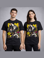 Cyberpunk Anime Cat Girl Robot Japanese Manga Graphic Unisex T-Shirt