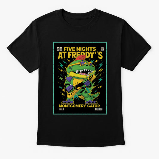 Five Nights at Freddy’s Montgomery Gator Unisex T-Shirt – Retro Rock Security Breach Tee