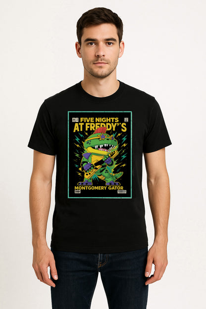 Five Nights at Freddy’s Montgomery Gator Unisex T-Shirt – Retro Rock Security Breach Tee