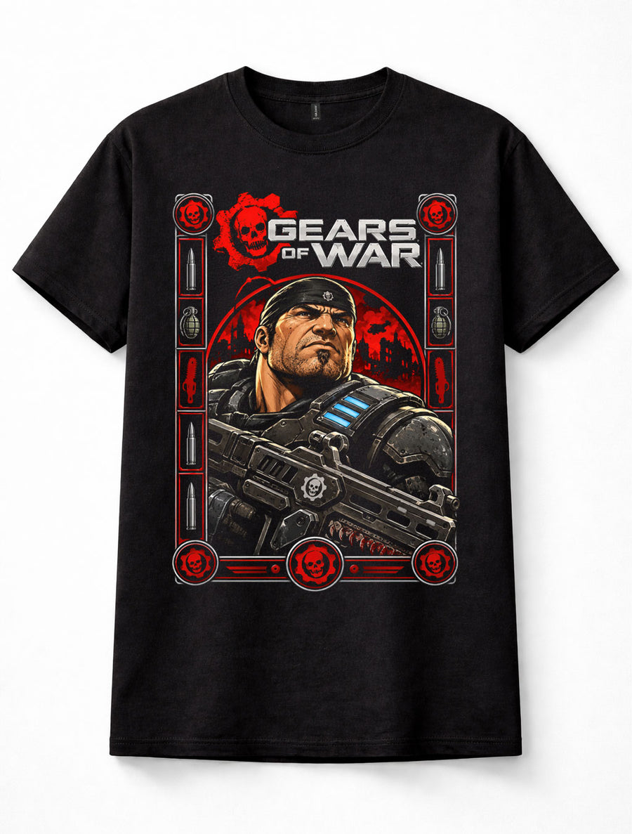 Gears of War Marcus Fenix Lancer COG Skull Xbox Gaming Unisex T-Shirt