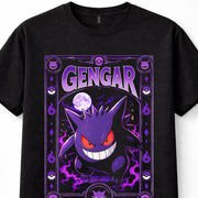 Pokemon Gengar Ghost Poison Type Gaming Graphic Black Unisex T-Shirt