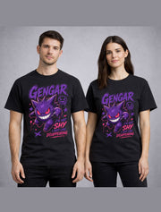 Pokemon Gengar Graphic Tee Ghost Type Anime Gaming Streetwear Unisex T-Shirt