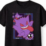 Gengar Ghost Pokémon T-Shirt Retro Anime Unisex Black Graphic Tee