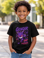 Pokemon Gengar Graphic Tee Ghost Type Anime Gaming Streetwear Unisex T-Shirt