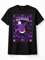 Pokemon Gengar Ghost Poison Type Gaming Graphic Black Unisex T-Shirt
