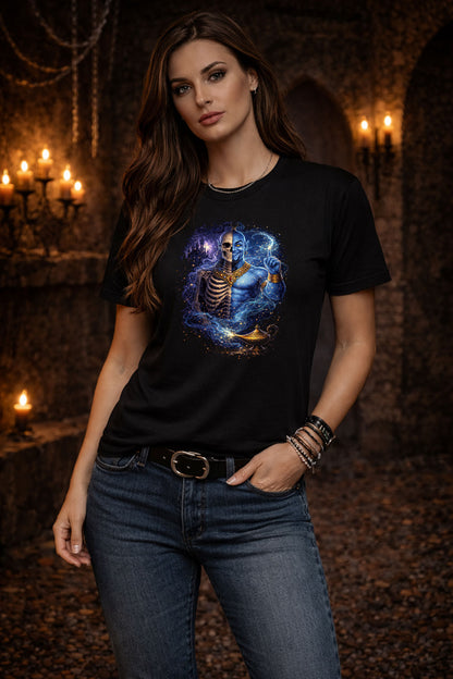 Genie Skull T Shirt Dark Aladdin Horror Fantasy Gothic Unisex Graphic Tee