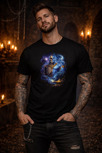 Genie Skull T Shirt Dark Aladdin Horror Fantasy Gothic Unisex Graphic Tee