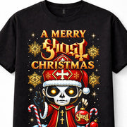 Ghost Merry Christmas Rock Metal Santa Gothic Festive Unisex T-Shirt