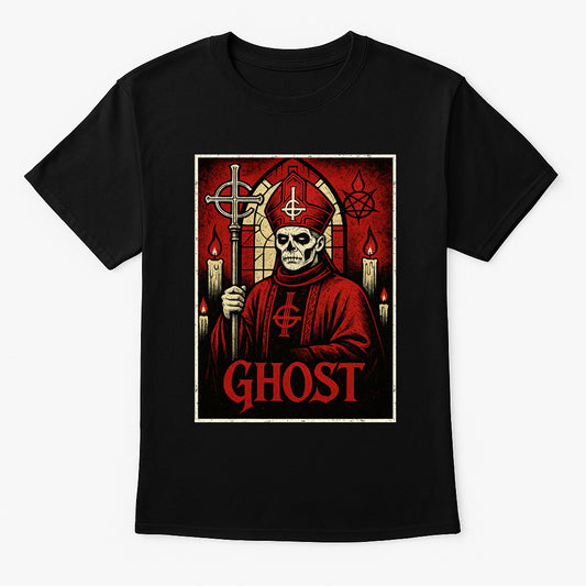 Ghost Papa Emeritus Unisex T-Shirt – Cardinal of Doom Heavy Metal Band Graphic Tee
