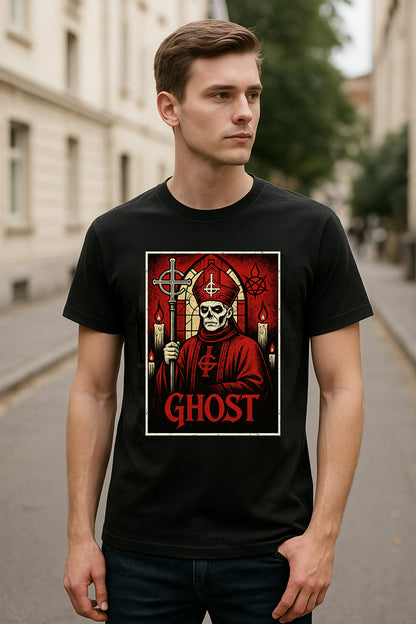 Ghost Papa Emeritus Unisex T-Shirt – Cardinal of Doom Heavy Metal Band Graphic Tee