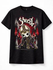 Ghost Papa Emeritus Chibi Cartoon Heavy Metal Rock Band T-Shirt