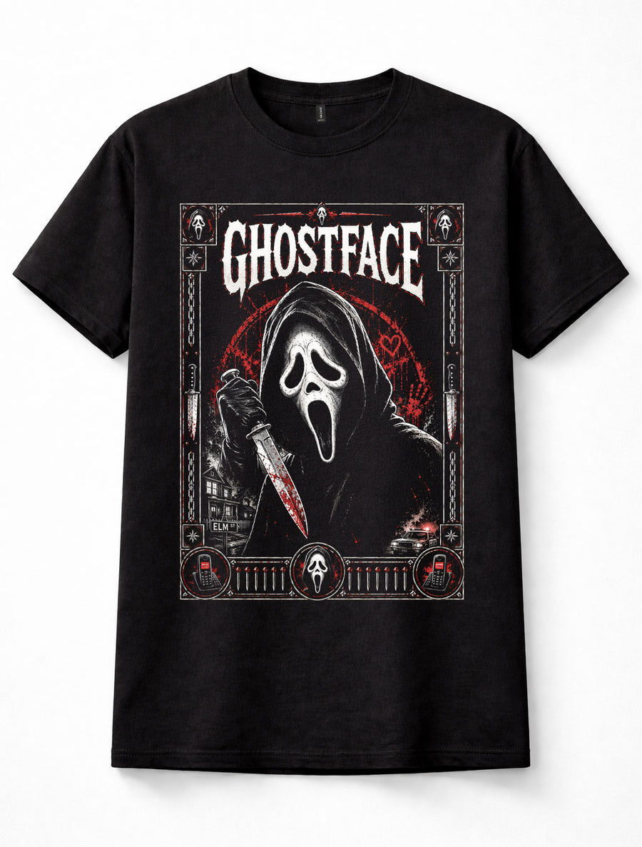 Ghostface Scream Horror Movie Slasher Graphic Unisex T-Shirt