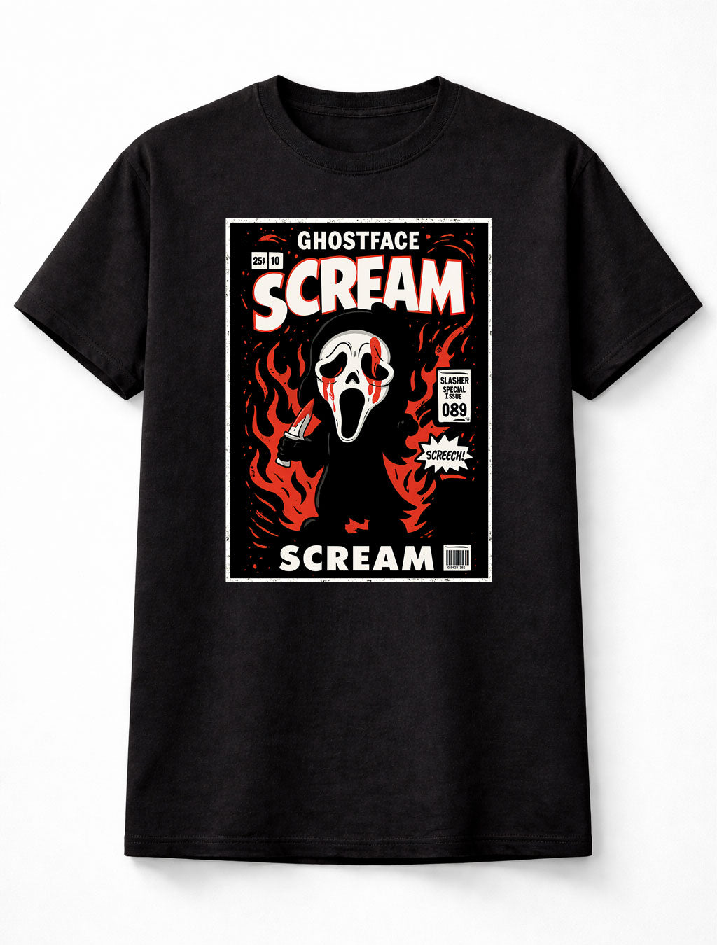 Scream Ghostface Slasher Horror Movie Villain Woodsboro Killer Classic Adults & Kids Unisex T-Shirt