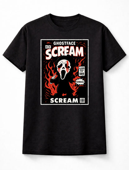Scream Ghostface Slasher Horror Movie Villain Woodsboro Killer Classic Adults & Kids Unisex T-Shirt