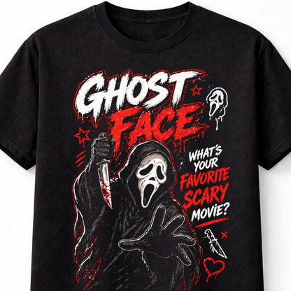 Ghostface Scream Horror Slasher Movie Graphic Tee Unisex Adults & Kids T-Shirt