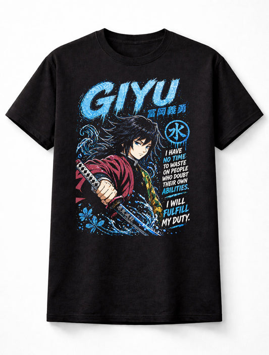 Giyu Tomioka Demon Slayer Kimetsu no Yaiba Water Hashira Adults & Kids Unisex T-Shirt
