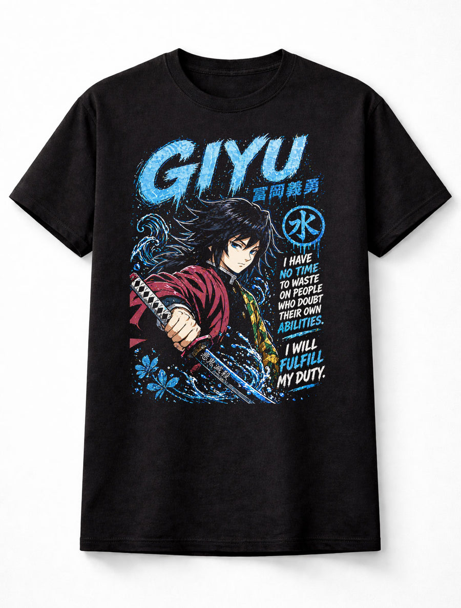 Giyu Tomioka Demon Slayer Kimetsu no Yaiba Water Hashira Adults & Kids Unisex T-Shirt