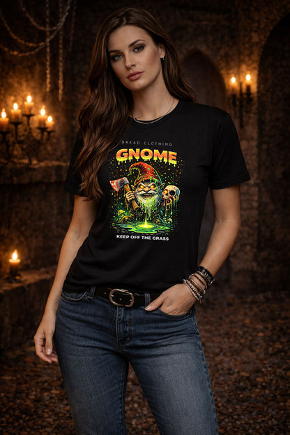 Gnome Skull Unisex Toxic Gothic Horror Graphic T-Shirt Garden Folklore Tee