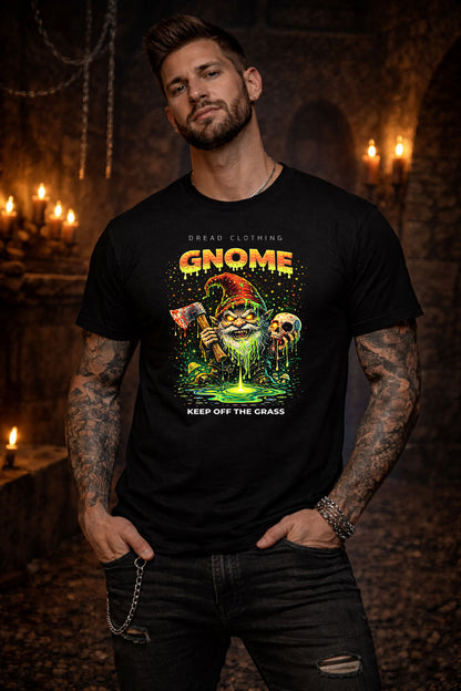 Gnome Skull Unisex Toxic Gothic Horror Graphic T-Shirt Garden Folklore Tee