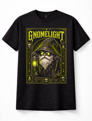 Gnomelight Fantasy Gnome Lantern Shovel Skull Mushroom Gothic Art Unisex T-Shirt