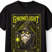 Gnomelight Fantasy Gnome Lantern Shovel Skull Mushroom Gothic Art Unisex T-Shirt